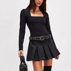 NWT FREE PEOPLE Sexy Now Or Never Black Bodysuit